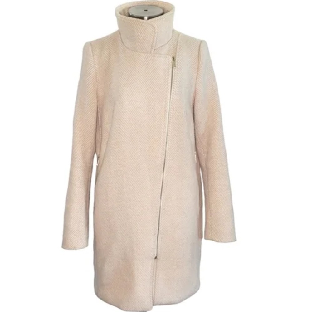 LOFT Herringbone Wool-Blend Coat *LIKE NEW*